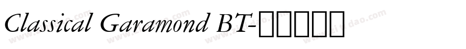 Classical Garamond BT字体转换